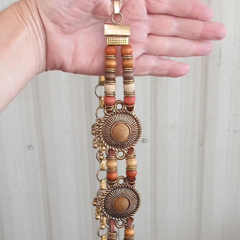 Faux Belt Beaded Chain w/gold Decoration - Pre-owned..